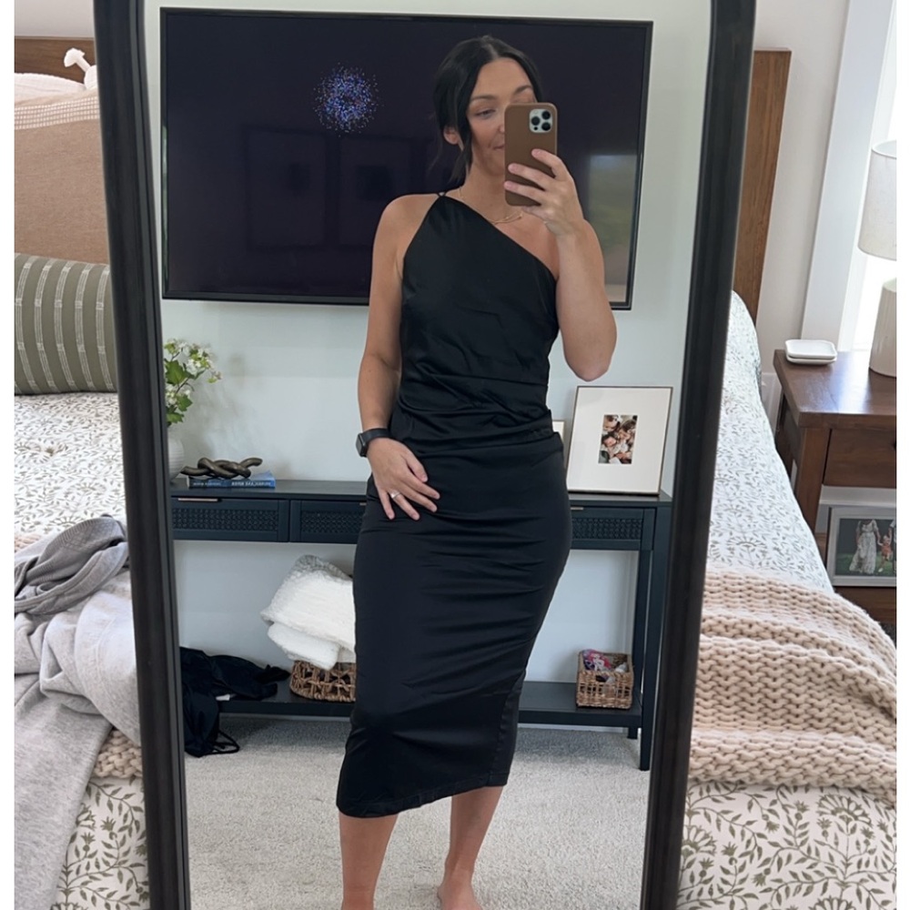 Never worn Black Satin Dress